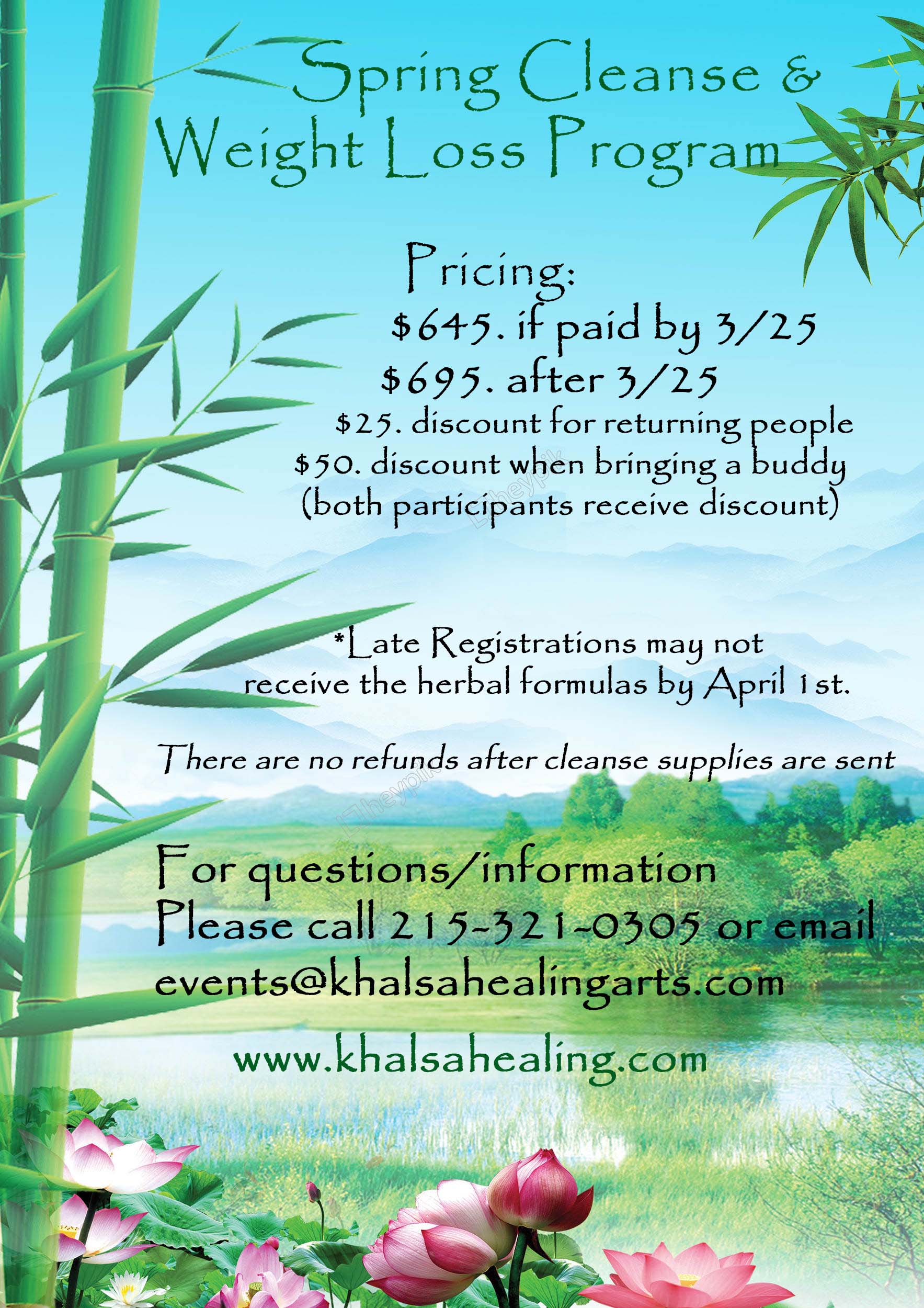 Khalsa Spring 2023 Cleanse Pricing